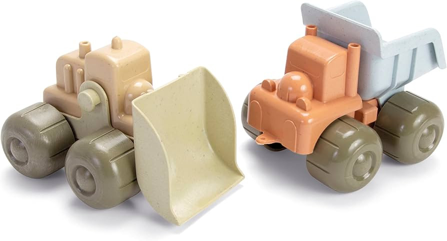 Dantoy BIO Kids’ Bioplastic Construction Truck Toy Set (2 Trucks), Imaginative Indoor & Outdoor... | Amazon (US)