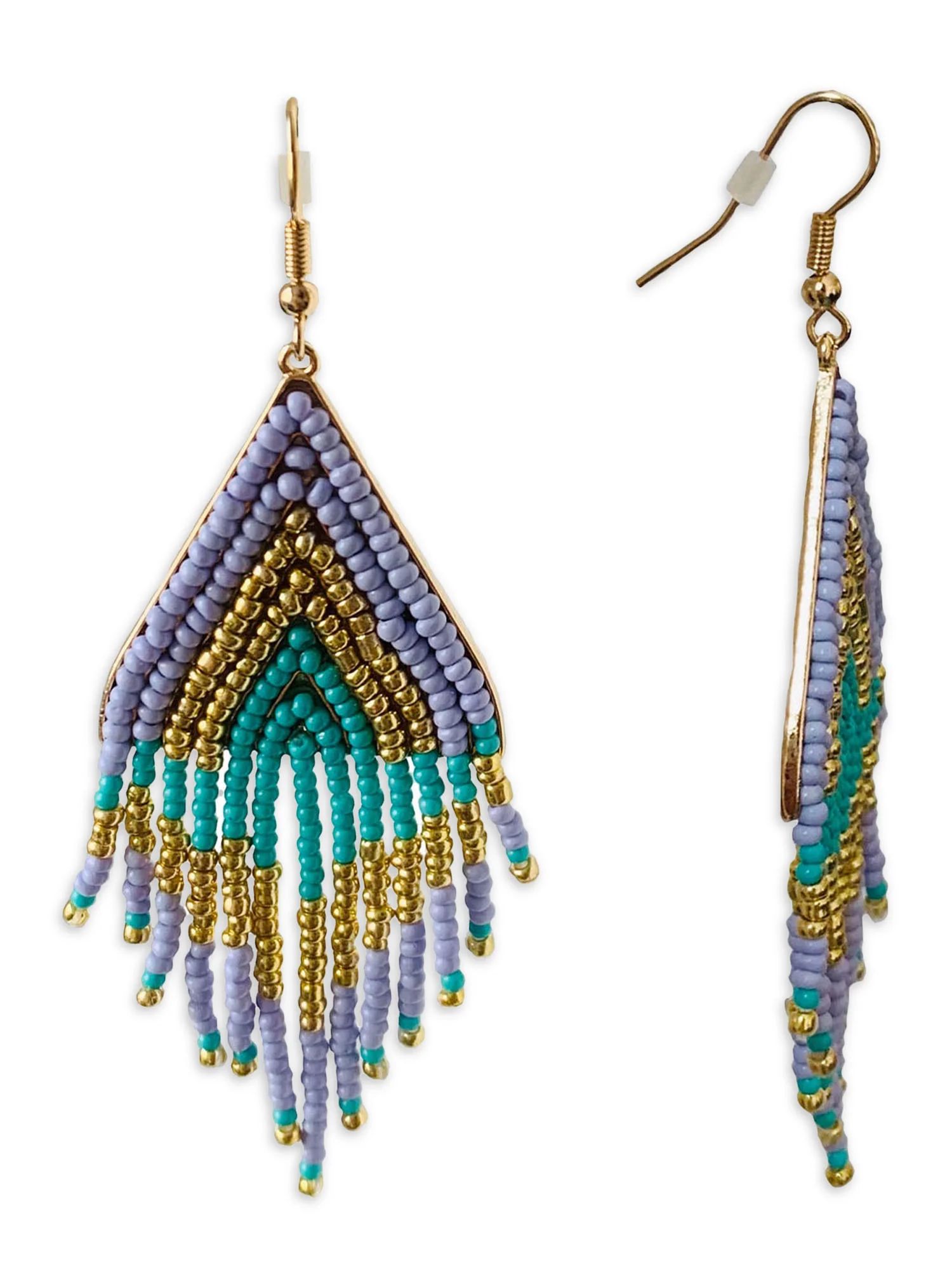 Time And Tru Eb Seed Bead Fish Hook Earrings - Walmart.com | Walmart (US)