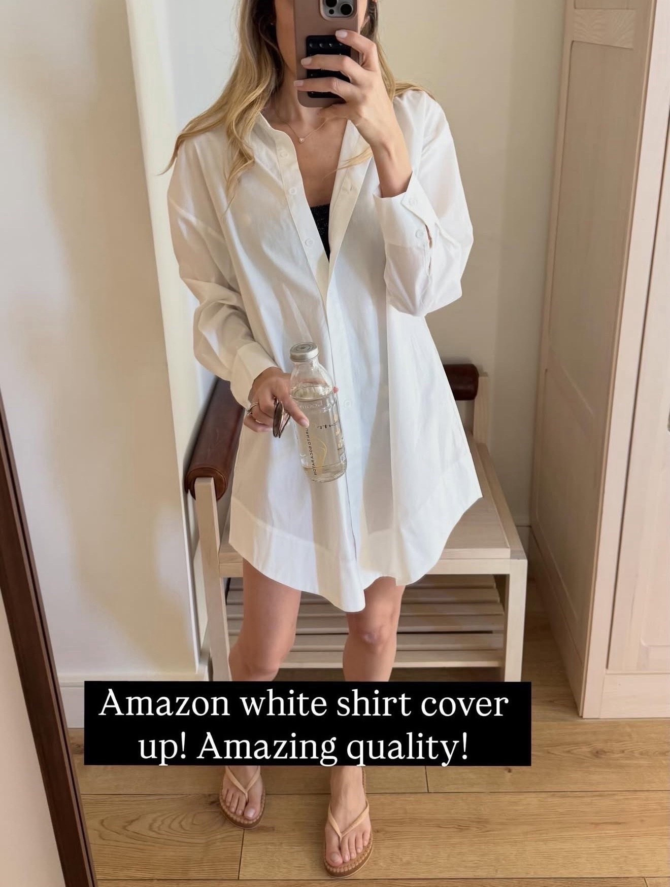 Amazon white shirt cover up! I love this for resort wear, the quality is amazing. Perfect t for the coming up season
Fits true to size and I’m wearing size small 
Resort wear 
Spring break outfit 
Spring dresses
Spring outfits 
Vacation outfits beach

#LTKU #LTKSeasonal #LTKSwim
