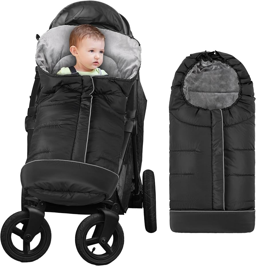 Yoofoss Winter Stroller Cover - Universal Toddler Footmuff, Water Resistant Coral Baby Stroller B... | Amazon (US)