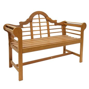 Minuteman International Natural Oil Wooden Lutyens Bench 54-in W x 38.5-in H Natural Oil Eucalypt... | Lowe's