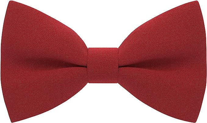 Bow Tie House Mens Bowties Pre-tied Shape Clip on Bowtie Solid Men Formal Wear for kids, baby boy... | Amazon (US)
