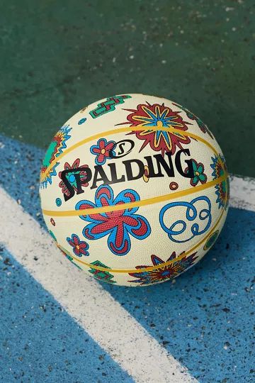 Spalding UO Exclusive ‘90s Floral Basketball | Urban Outfitters (US and RoW)