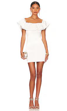 MORE TO COME Caira Ruffle Dress in White from Revolve.com | Revolve Clothing (Global)