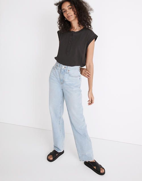 Baggy Straight Jeans in Berteau Wash | Madewell