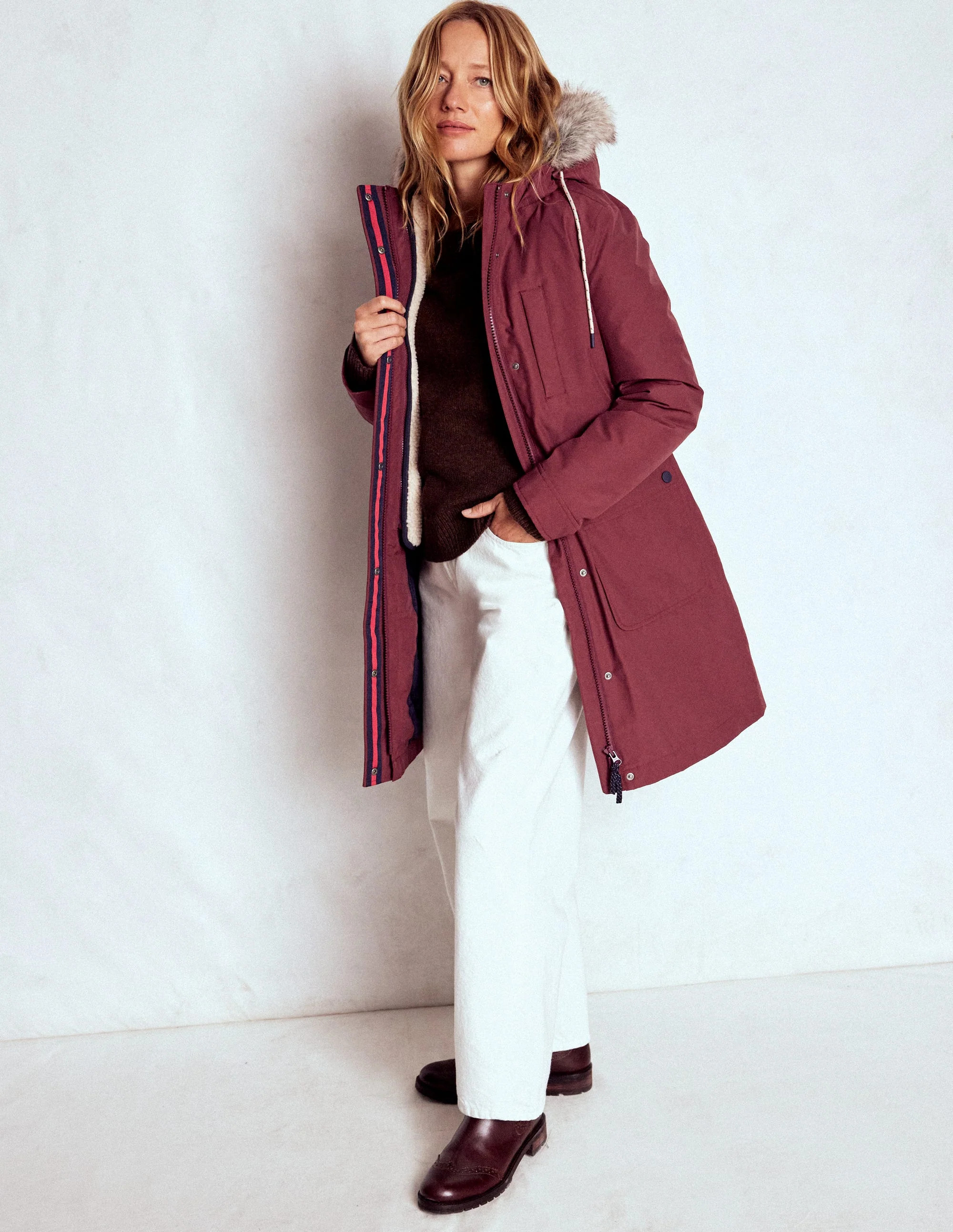 4-in-1-Parka mit Kapuze-Kastanie | Boden DE