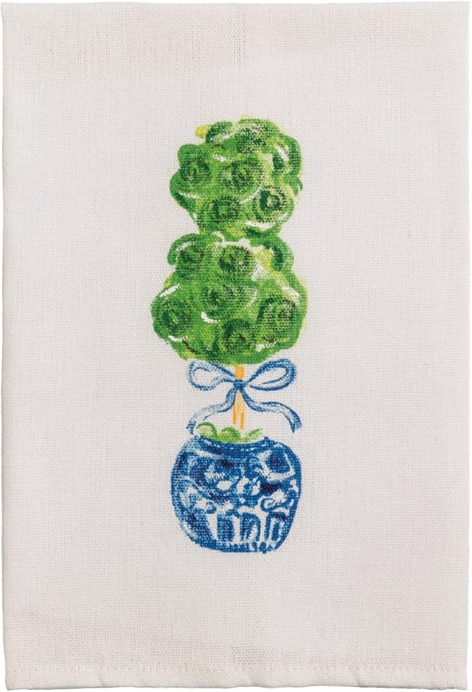 Mud Pie Painted Single Topiary Towel | Amazon (US)