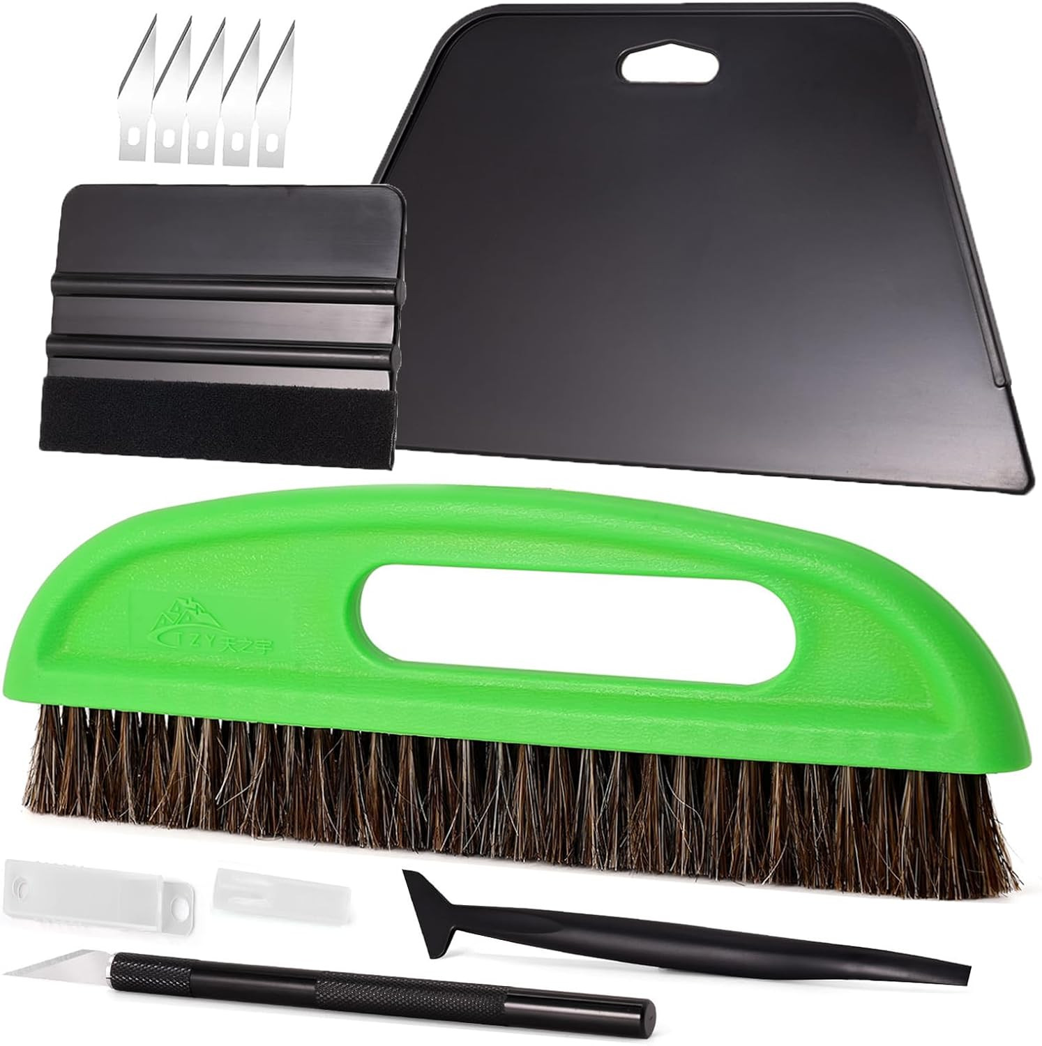 Wallpaper Smoothing Tools, Wallpaper Tool Kit with Wallpaper Paste Brush, Smoother Squeegee, Felt Squeegee & Paper Cutter for Peel and Stick Contact Paper, Wallcovering, Vinyl Backsplash | Amazon (US)