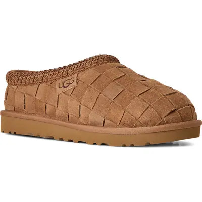 UGG(r) Tasman Woven Leather Slipper in Chestnut at Nordstrom, Size 6 | Nordstrom
