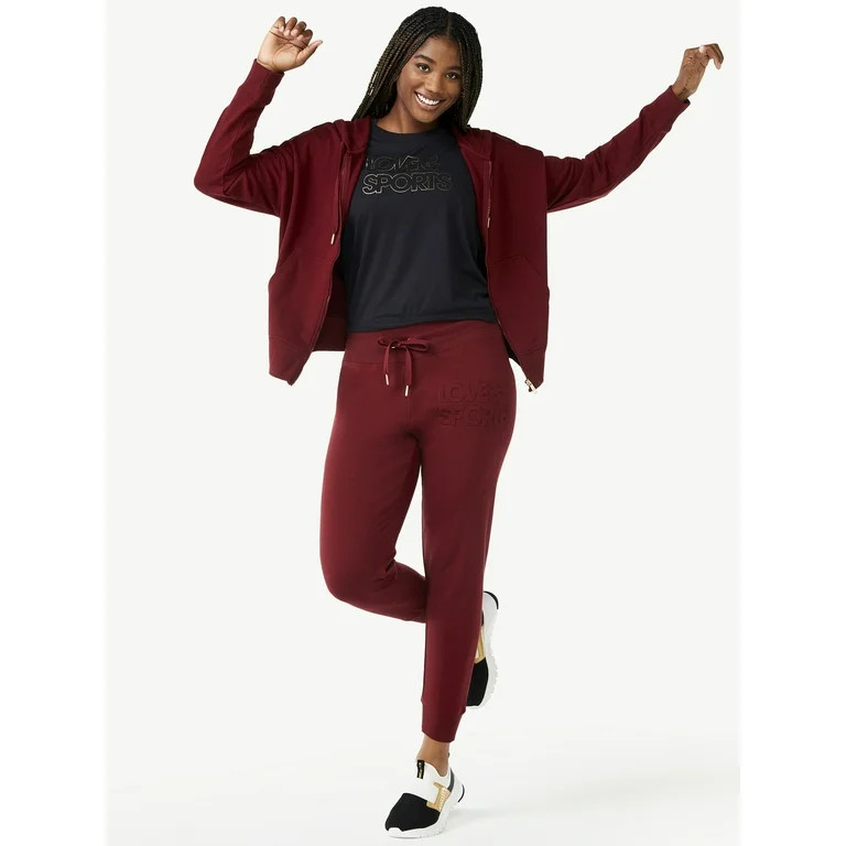 Love & Sports Women's Embossed Logo Jogger Pants | Walmart (US)