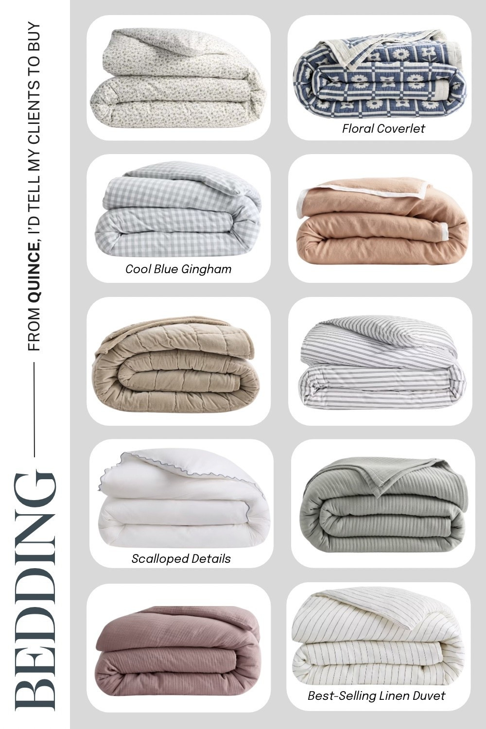 Time for a bedding refresh? Head to Quince where they have several luxe options without the luxe price tag. From duvet covers to coverlets to quilts, you can’t go wrong. Trust me, I’m an interior designer.💃🏼

#LTKHome #LTKFindsUnder100