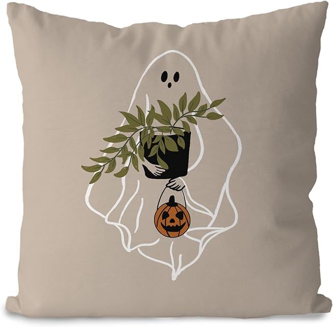 DOTAIN Cute Ghost Pillow Cover,Halloween Pillows Covers,Halloween Pillow Covers 18x18,Halloween D... | Amazon (US)