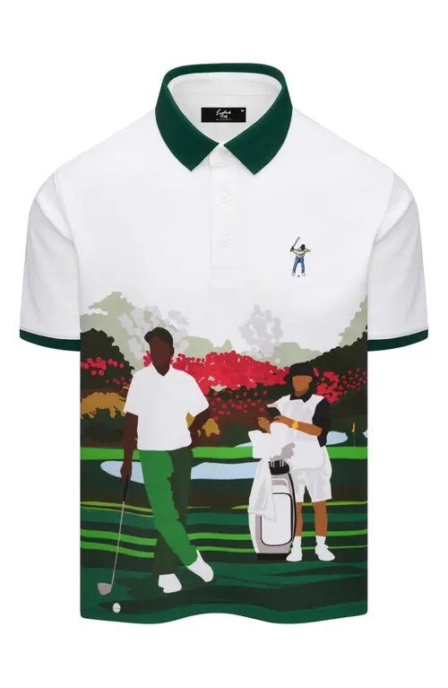 Eastside Golf Looper Piqué Performance Polo in White Multi-Color at Nordstrom, Size Xx-Large | Nordstrom