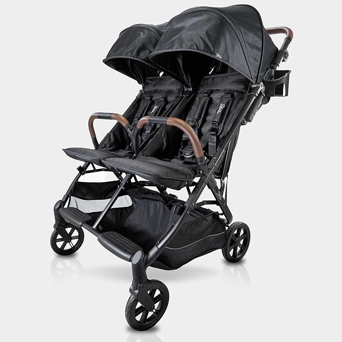 Strolee Lightweight Double Side by Side Stroller - 22 Lbs, 9.5" Compact Fold, Twin Nap Ready Seat... | Amazon (US)