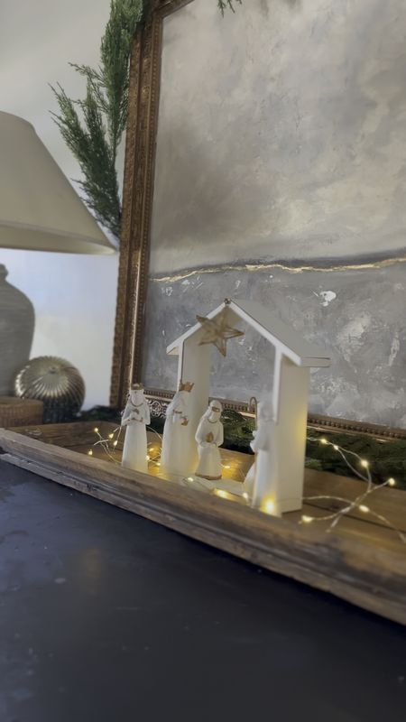 This cute little nativity set from target is a fave! Plus it’s perfect if you have littles because it’s not breakable! Place it on a tray, Add some fairy lights, and greenery and it’s the perfect display this Christmas! 

#LTKHoliday #LTKfindsunder50 #LTKSeasonal
