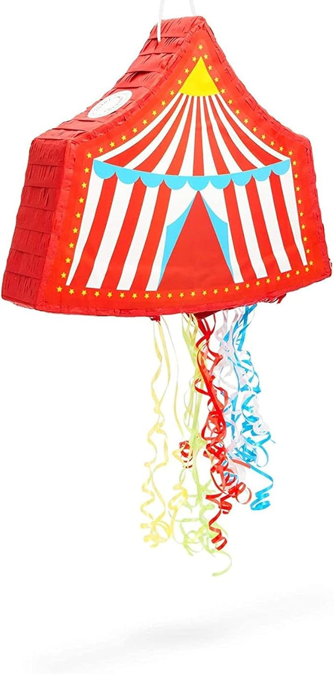 BLUE PANDA - Pull String Circus Pinata - Carnival Theme Party Decorations for Birthday (Small, 16... | Amazon (US)