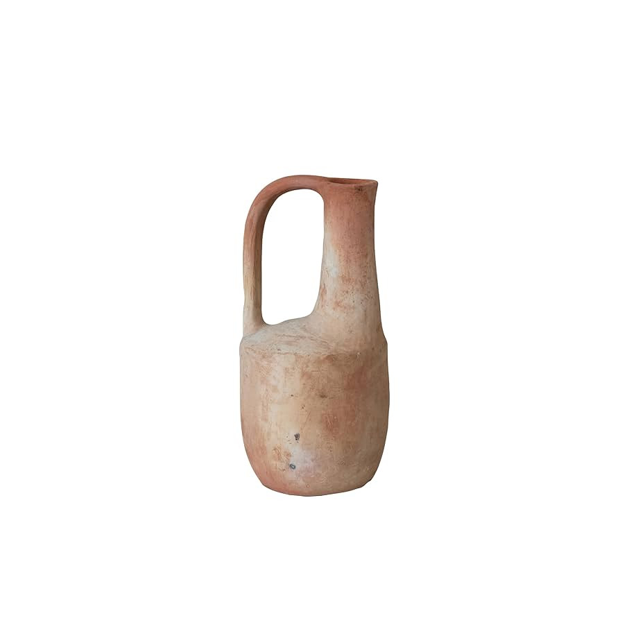 Creative Co-Op 3.5 Quart Handmade Terra-cotta Pitcher, Natural | Amazon (US)