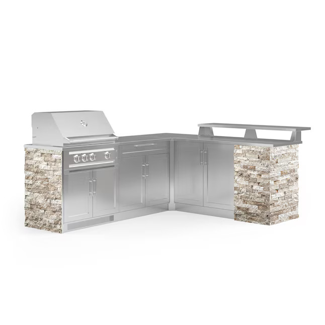 NewAge Products Signature Series Cabinets Platinum Grill 8 -Piece 96.94-Inches W x 83.52-Inches D... | Lowe's