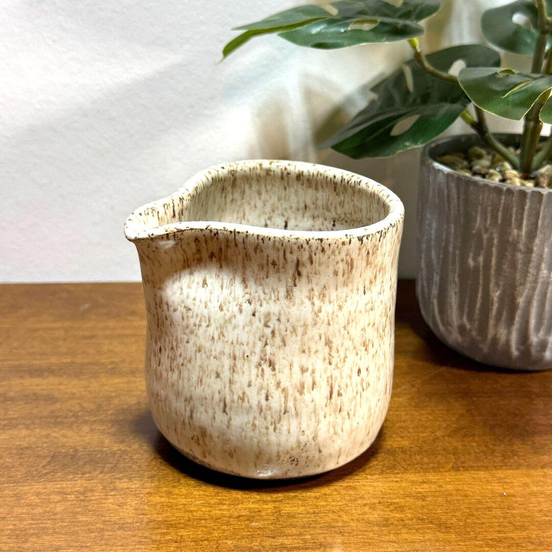 Studio Art Pottery Pitcher Creamer Artist Signed Speckled Stoneware 4" - Etsy | Etsy (US)