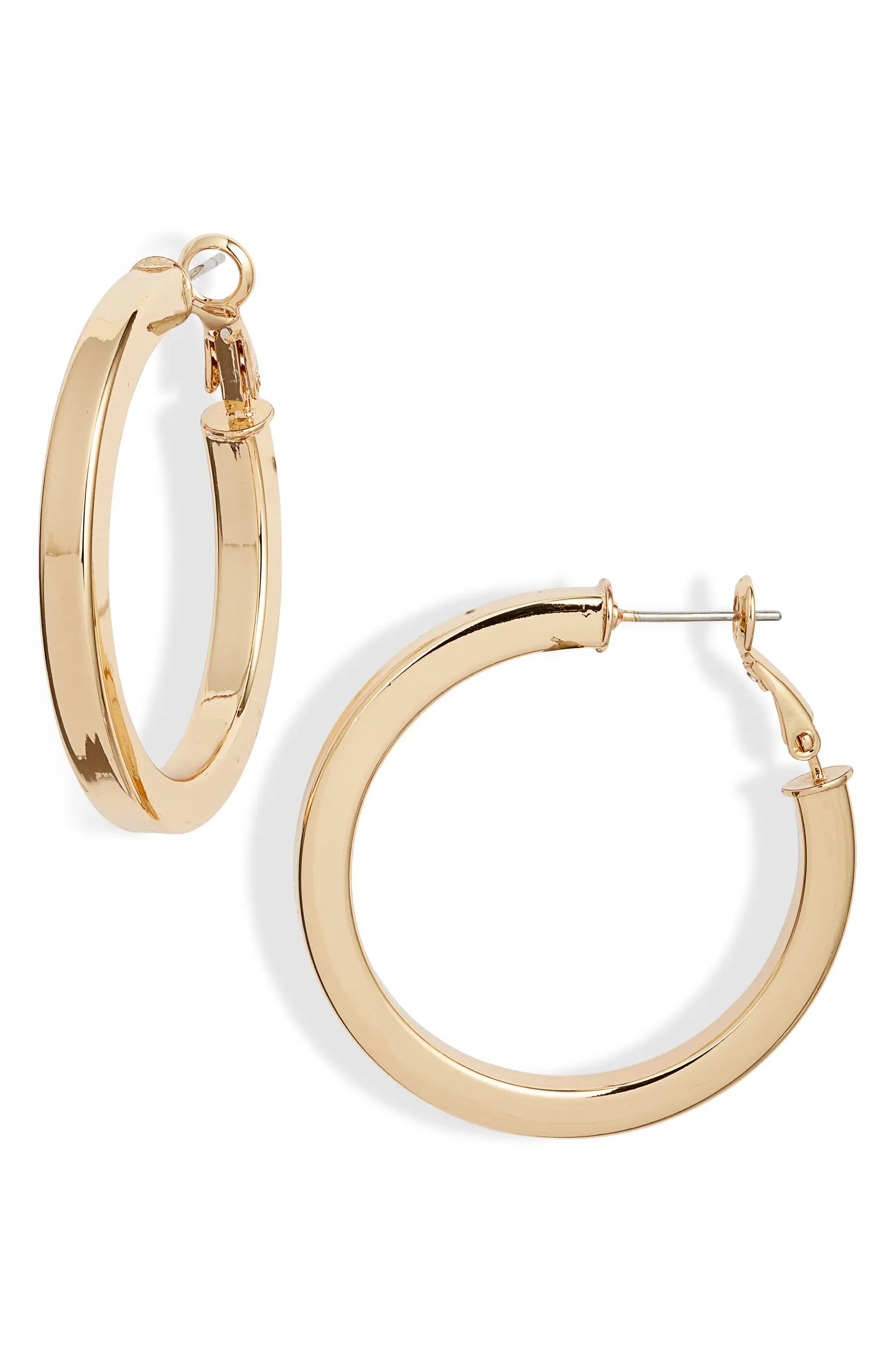 Square Edge Hoop Earrings | Nordstrom