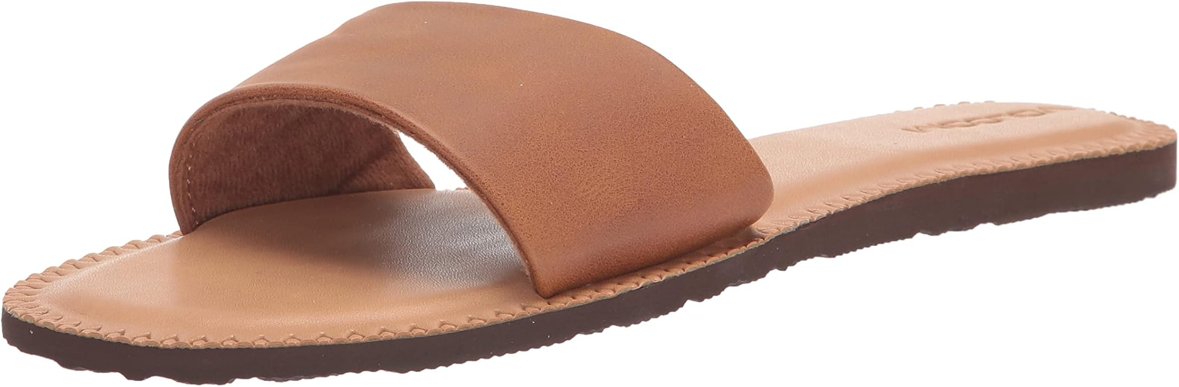 Volcom Women's Simple Synthetic Leather Strap Slide Sandal | Amazon (US)