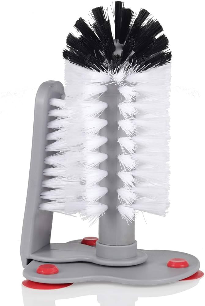 Glass Cup Washer With Double Bristle Brush for Bar Kitchen Sink | Amazon (US)