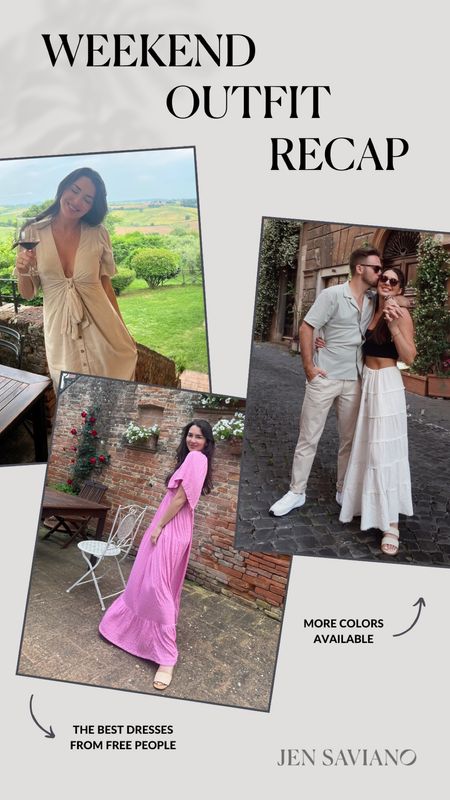 Weekend outfit recap in Italy, wedding guest, summer outfit, travel outfit, summer dresses

#LTKSeasonal #LTKFind #LTKtravel