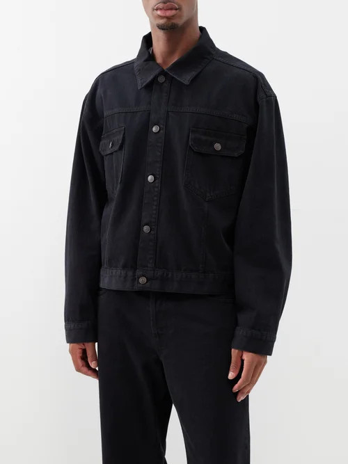 The Row - Orson Stonewashed Cotton-denim Jacket - Mens - Black | Matches (US)