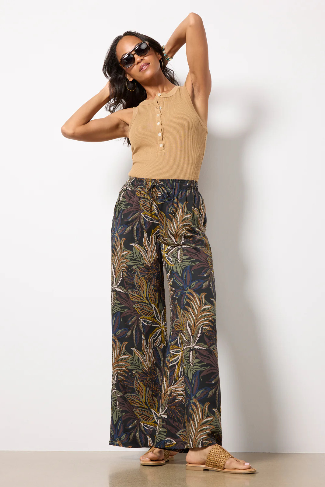 Isla Palm Printed Pants | Evereve