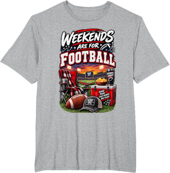 Weekends are for Football Game Day Fan Design T-Shirt | Amazon (US)