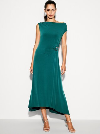 The Occasion by Old Navy Twist-Front Jersey Midi Dress | Old Navy (US)