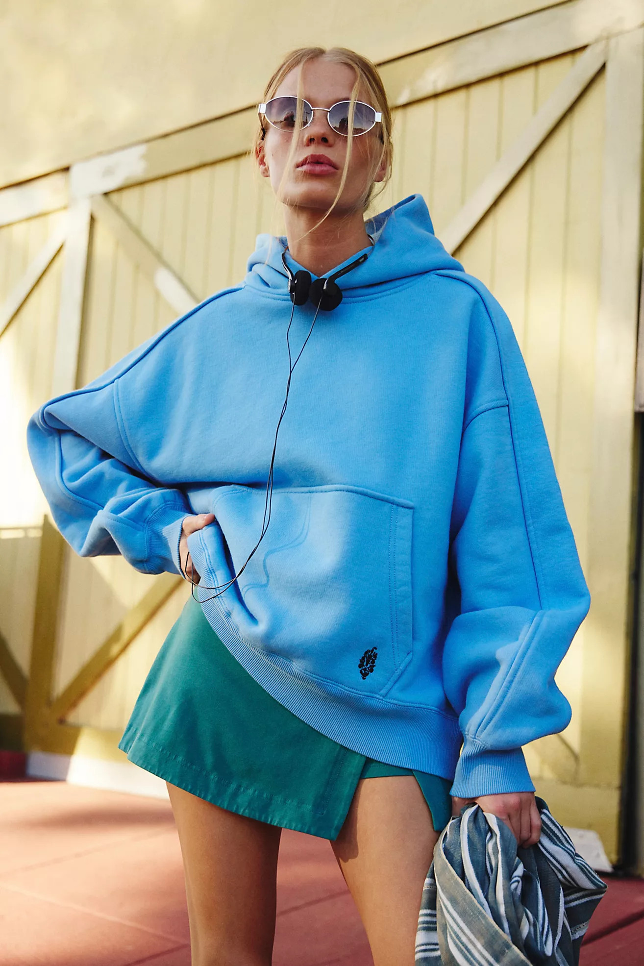 A Cut Above Embroidered Logo Hoodie | Free People (Global - UK&FR Excluded)