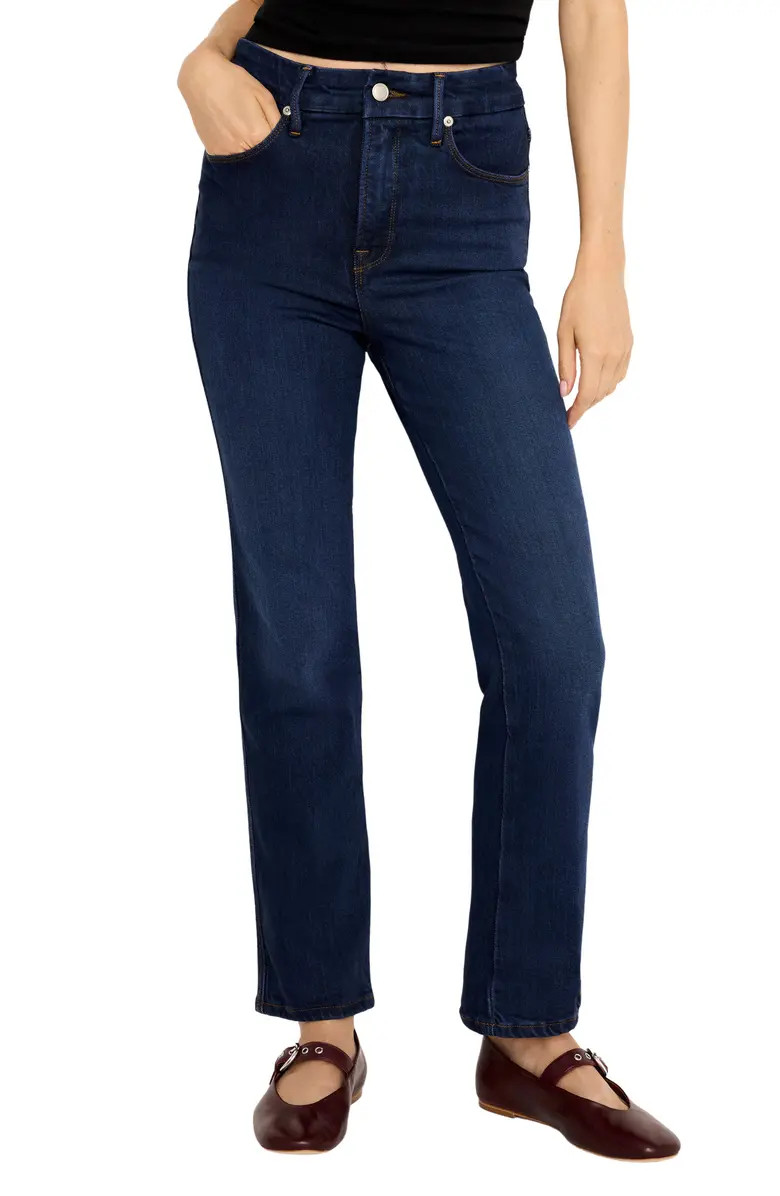 Soft Tech Good Curve High Waist Ankle Straight Leg Jeans | Nordstrom