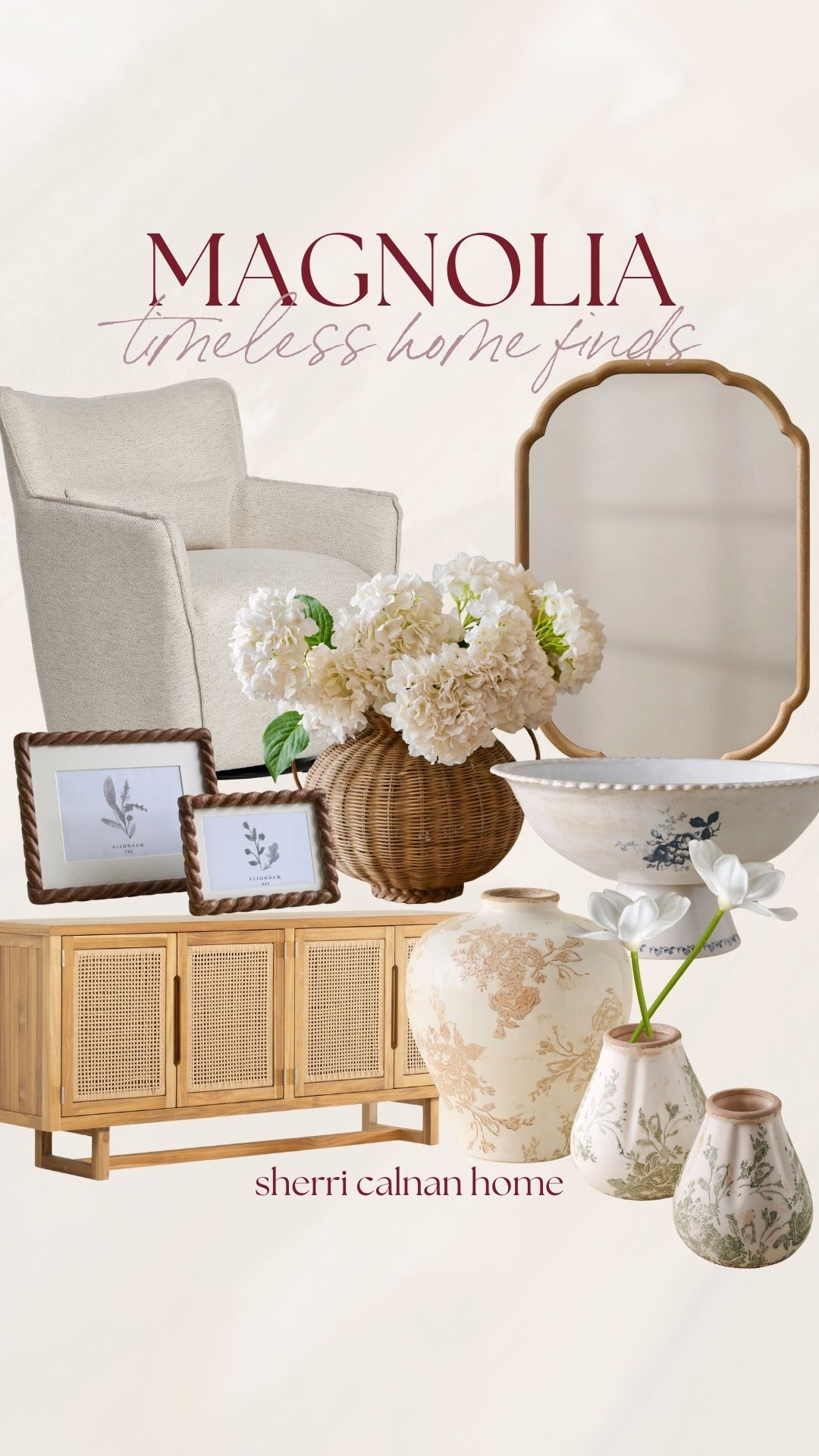 Magnolia timeless home finds styled with classic silhouettes and soft neutrals. Warm wood, vintage inspired accents, and elegant textures that never go out of style. Magnolia home decor, timeless home finds, neutral home styling, classic decor, vintage inspired home, warm wood furniture, elegant home accents, Sherri calnan home

#LTKHome