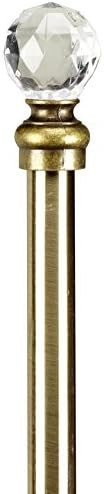 Home Details Antique Crystal Ball Curtain Rod, 24-48" | Amazon (US)