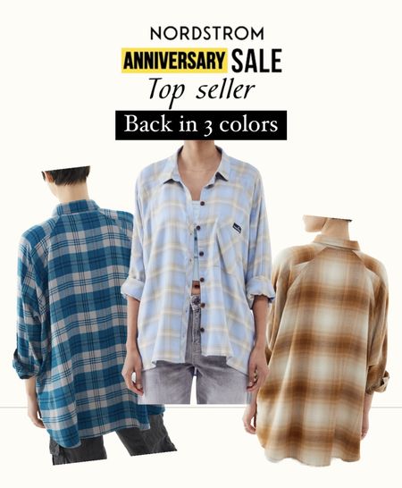 Nsale top seller 
Flannel shirt 
So soft and oversized fit
WILL SELL OUT 


#LTKunder50 #LTKstyletip #LTKxNSale