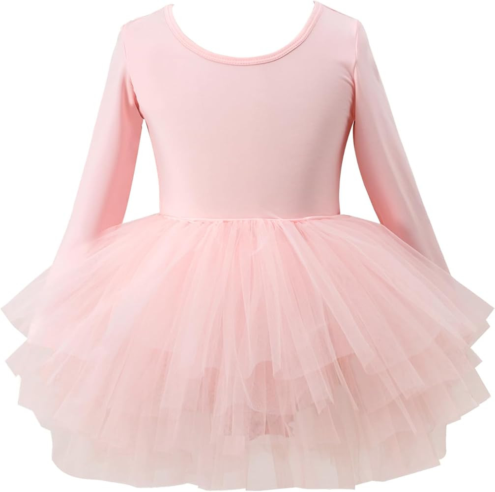 KARETT Long Sleeve Tutu Dresses for Toddler Girls Dance Ballet Leotards Little Girls Ballerina Co... | Amazon (US)