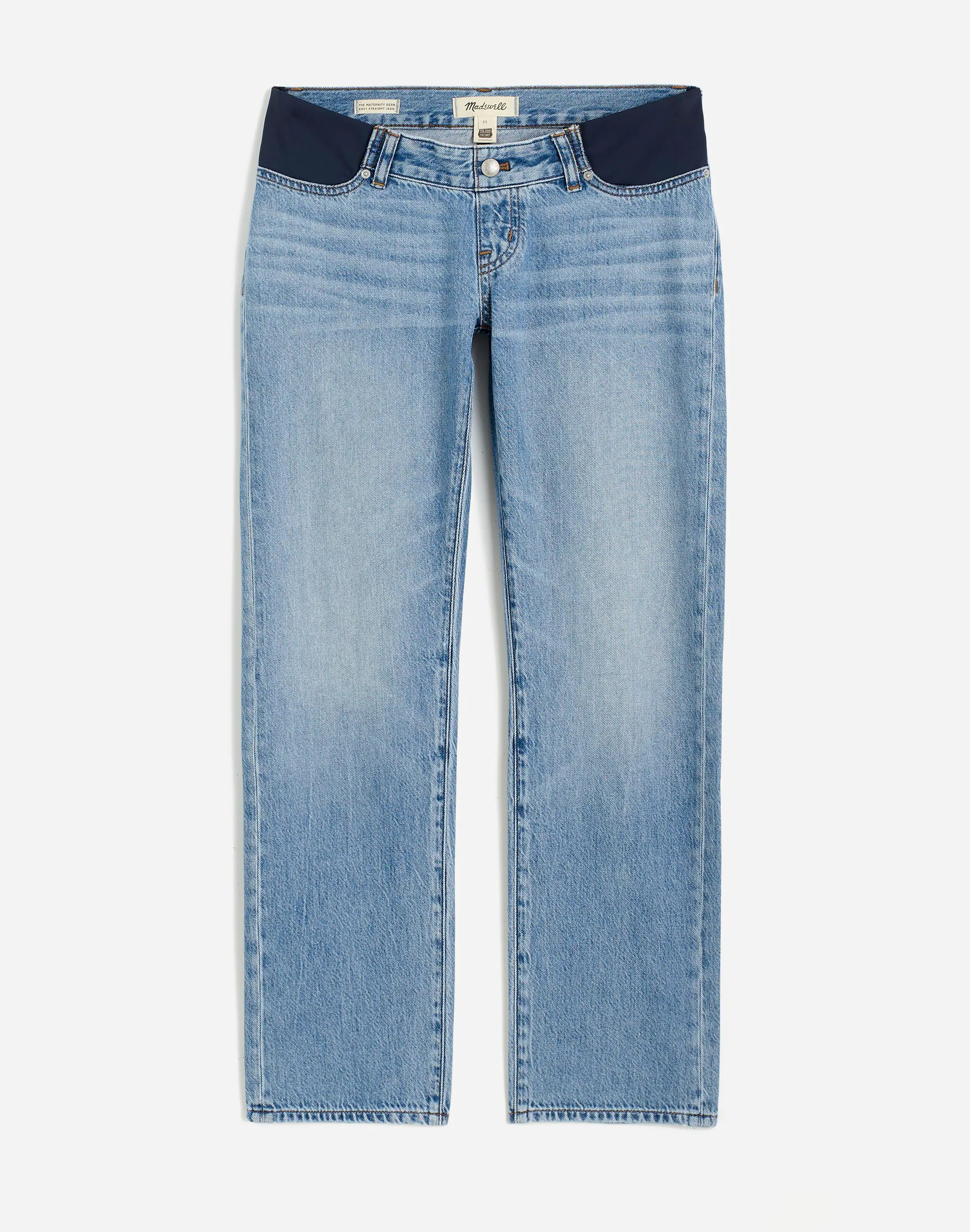 The Maternity Side-Panel Dean Easy Straight Jean: Airy Denim Edition | Madewell