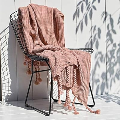 ZnMig Throw Blanket Comfortable Knit Throw Blanket American Style Couch Bed Office Crochet Blanke... | Amazon (US)