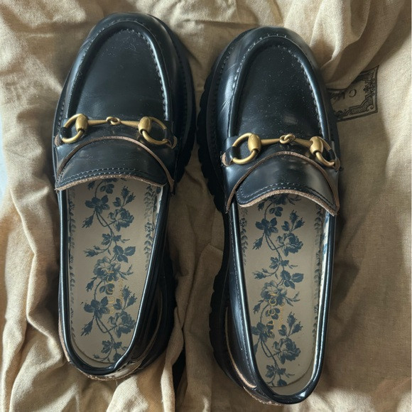 Beautiful leather lug sole Gucci Horsebit Loafers | Poshmark