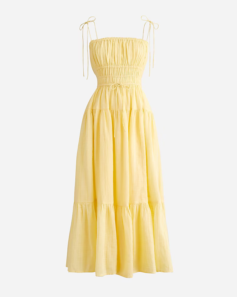 Clio dress in textured gauze | J. Crew US