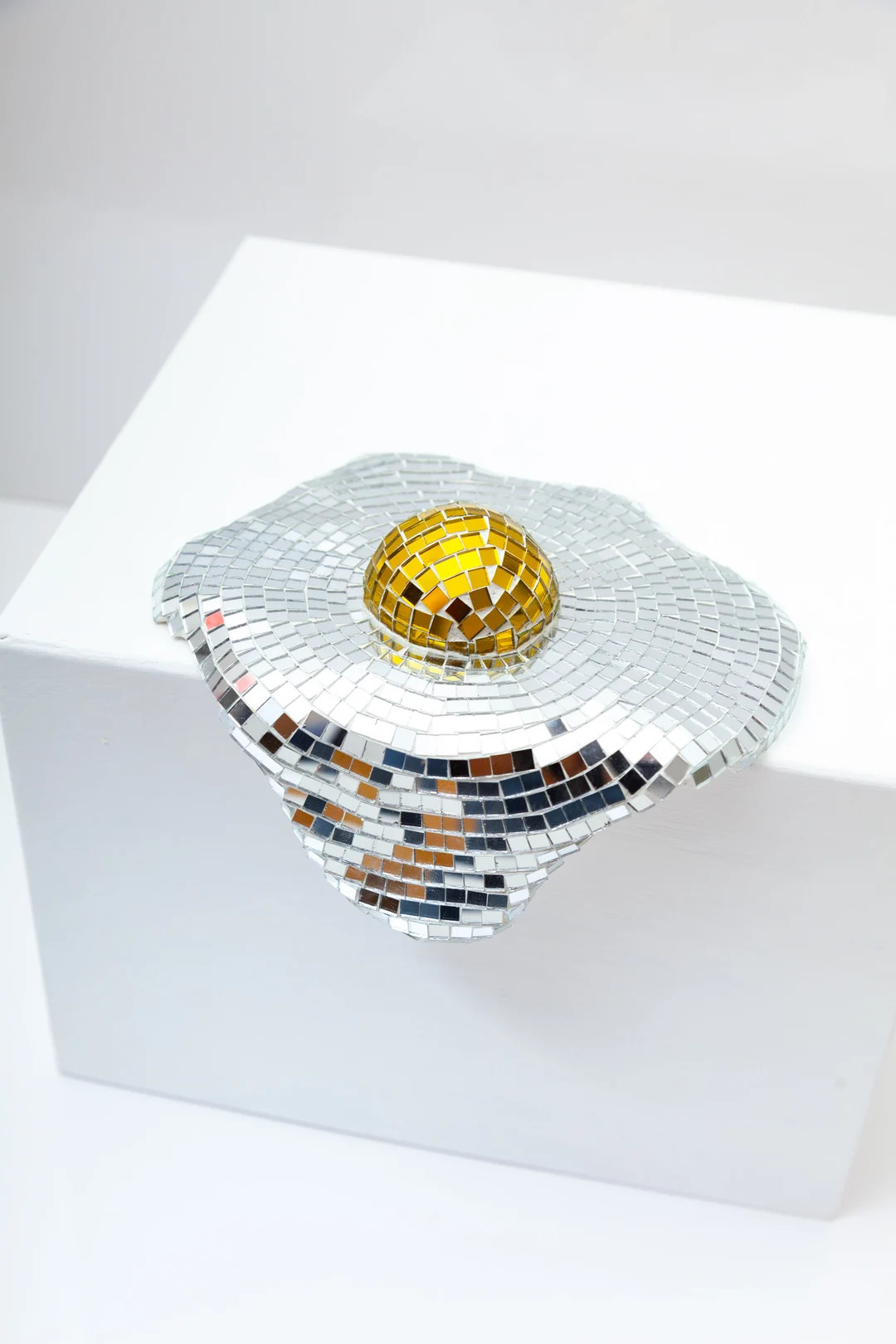 Melting Disco Mirror Egg, Disco Egg, Egg Sculpture, Melting Disco Balls, Melted Disco ball, Dripp... | Etsy (US)