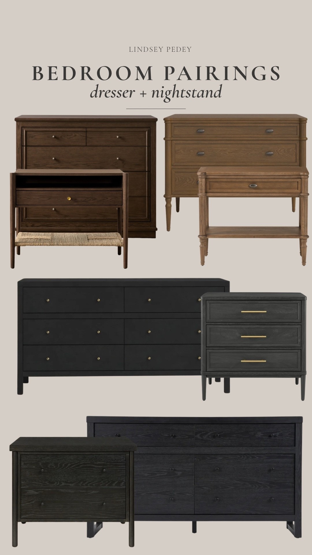 Nightstand and dresser pairings🤎
