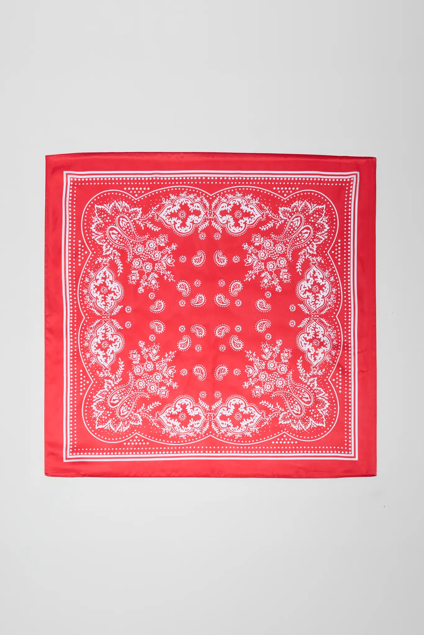 Red Paisley Printed Scarf | Avara