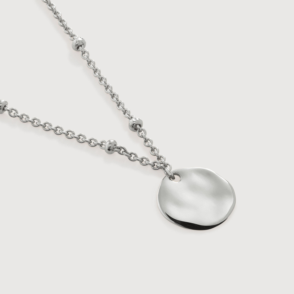 Sterling Silver Siren Muse Disc Chain Necklace | Monica Vinader (US)
