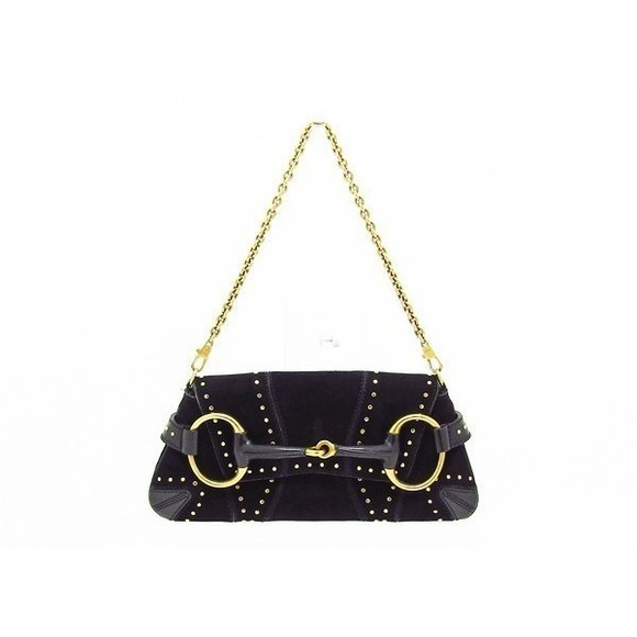 Gucci Horsebit Studded Chain Shoulder Bag Black | Poshmark
