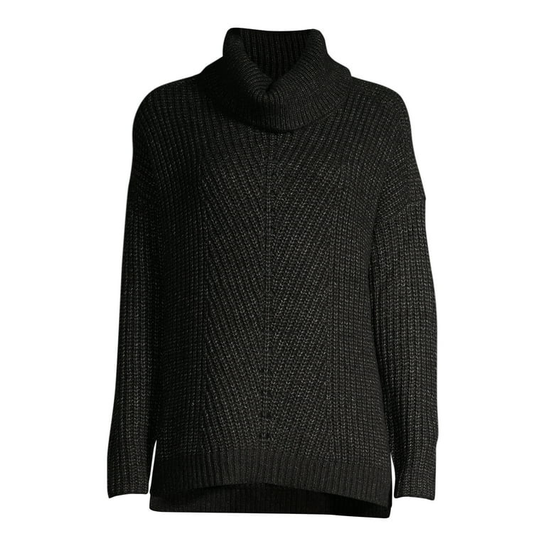 Time and Tru Women's Textured Cowl Neck Sweater | Walmart (US)