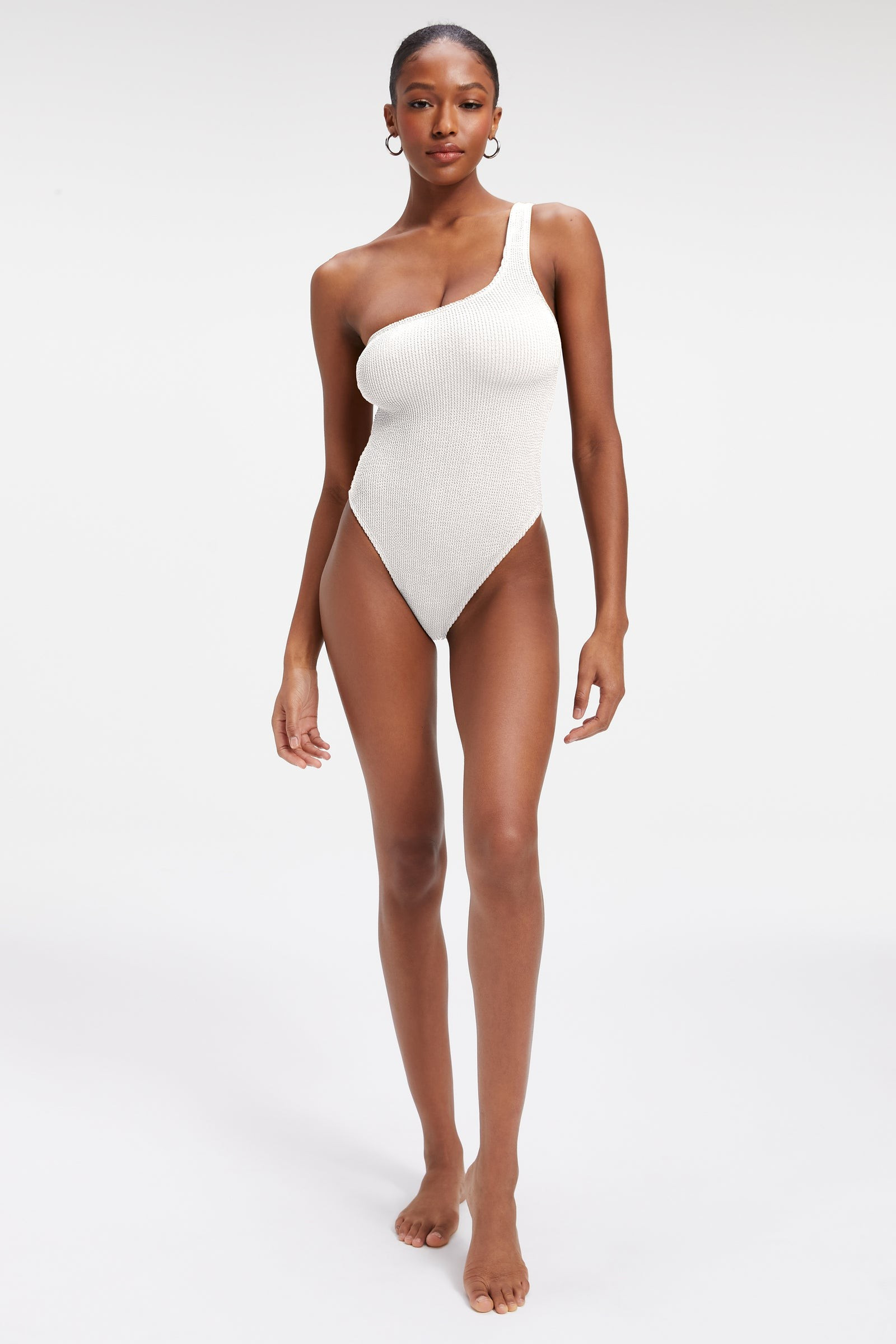 ALWAYS FITS SHOULDER ONE-PIECE | BLACK001 | Good American