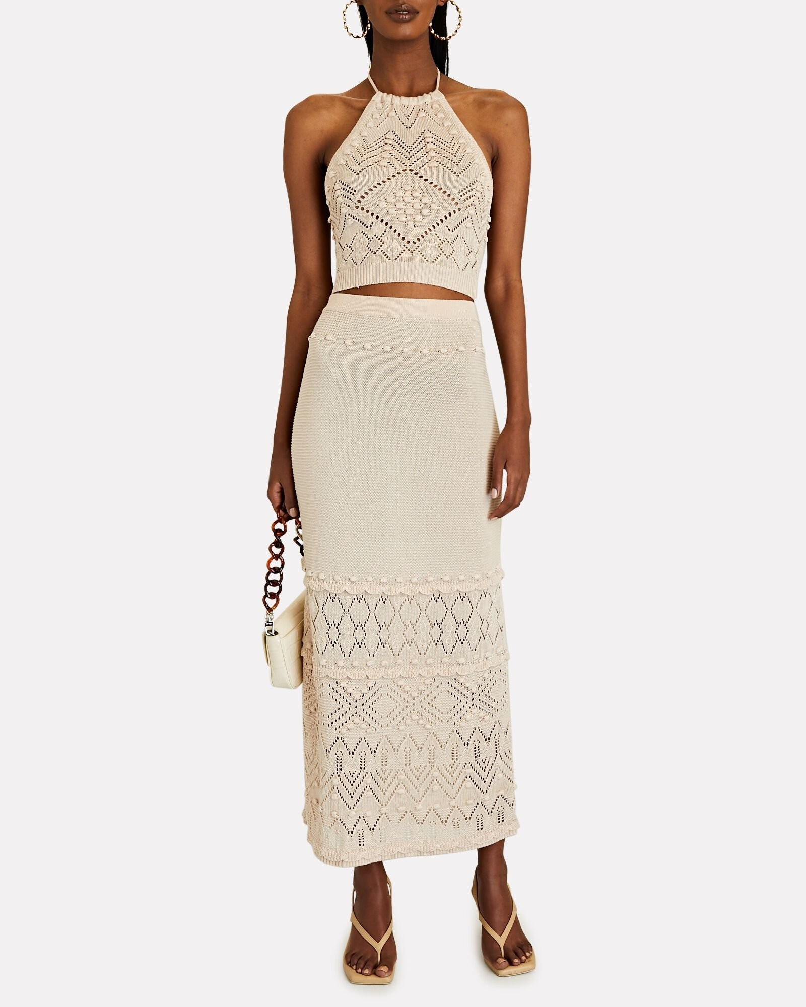 Stevie Crochet Halter Crop Top | INTERMIX