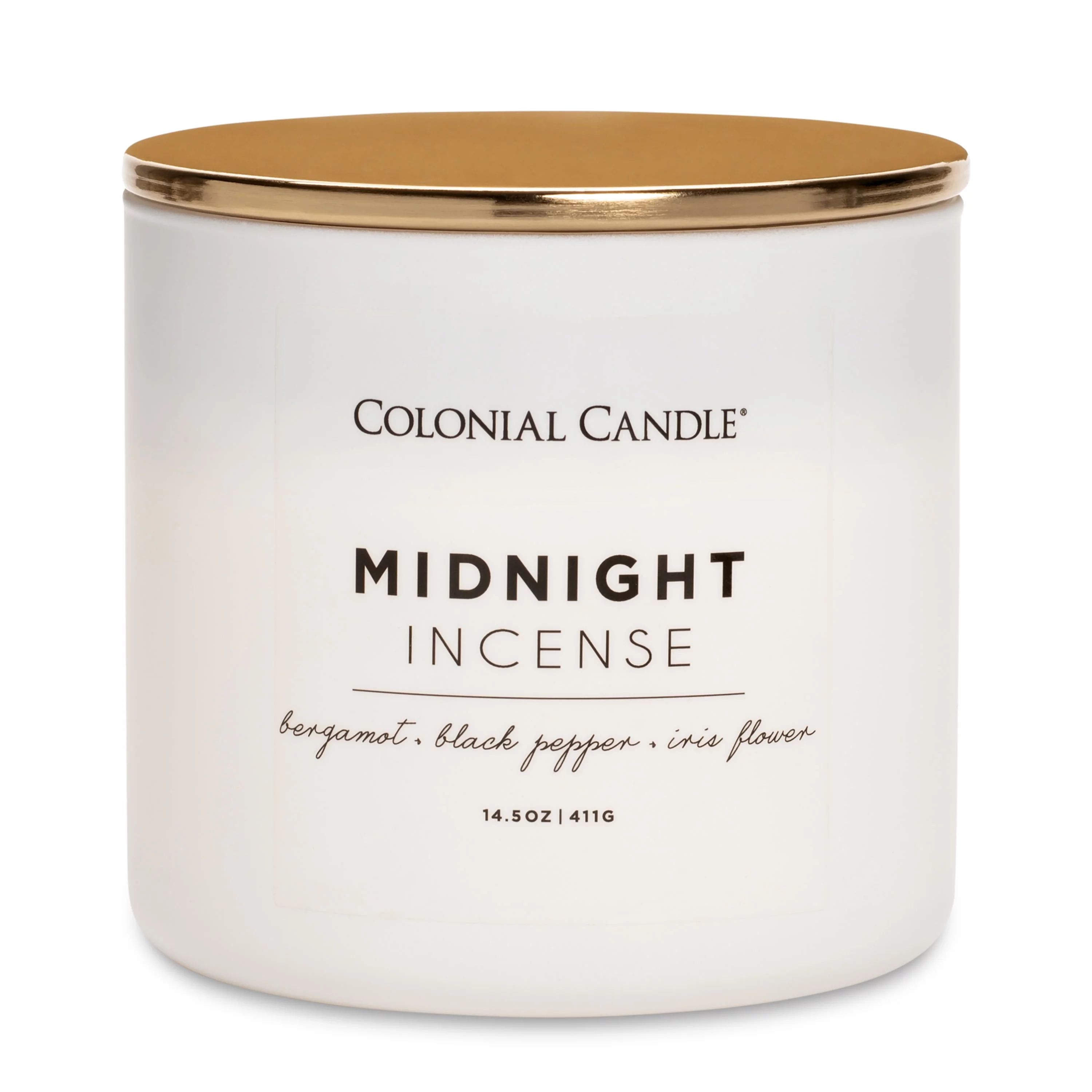 Colonial Candle Midnight Incense 14.5oz 3 Wick Candle, White | Walmart (US)